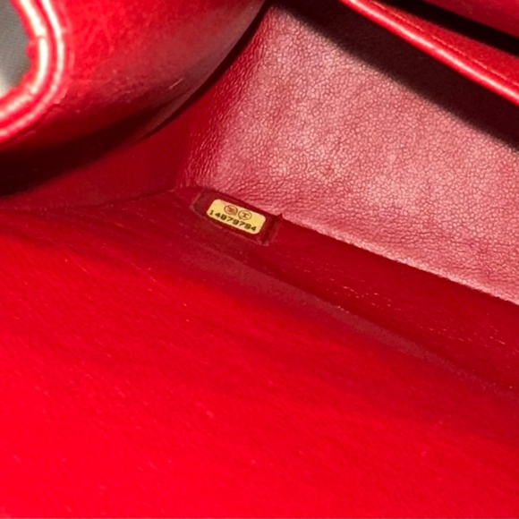 CHANEL Classic Maxi Double Flap Red Caviar on Silver W/Card GREAT CONDITION!!! - Picture 10 of 15